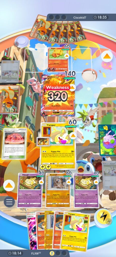 Bounded Field Yamper Pokemon TCG Pocket Puppy Pile