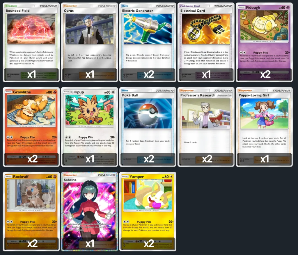Puppy Pile Pokemon TCG Pocket Deck List